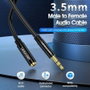 Vention Cable Estéreo BBZBD Jack 3.5mm Macho a Jack 3.5mm Hembra 50cm Negro